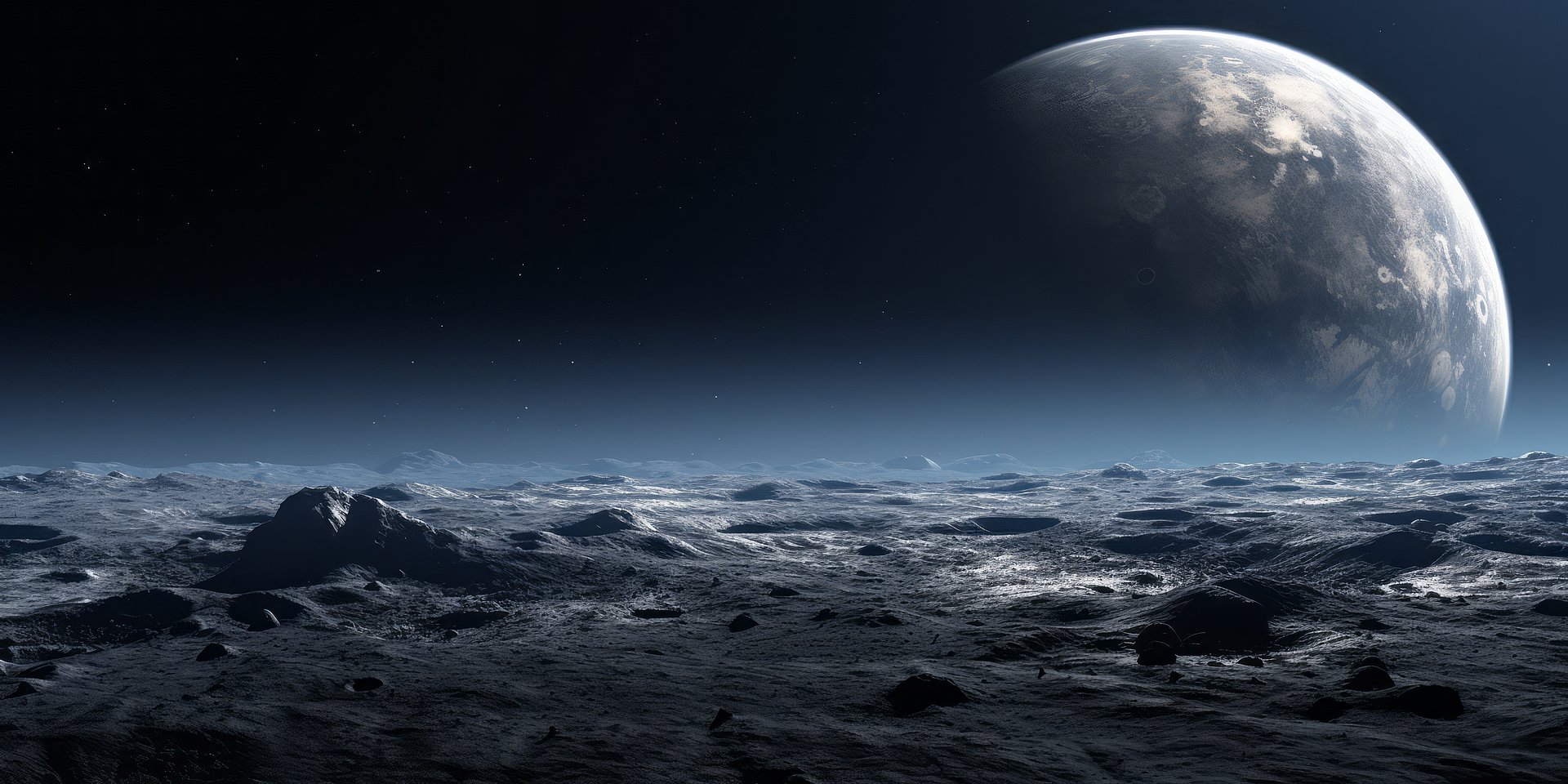 Sicht auf die Erde vom Mond.