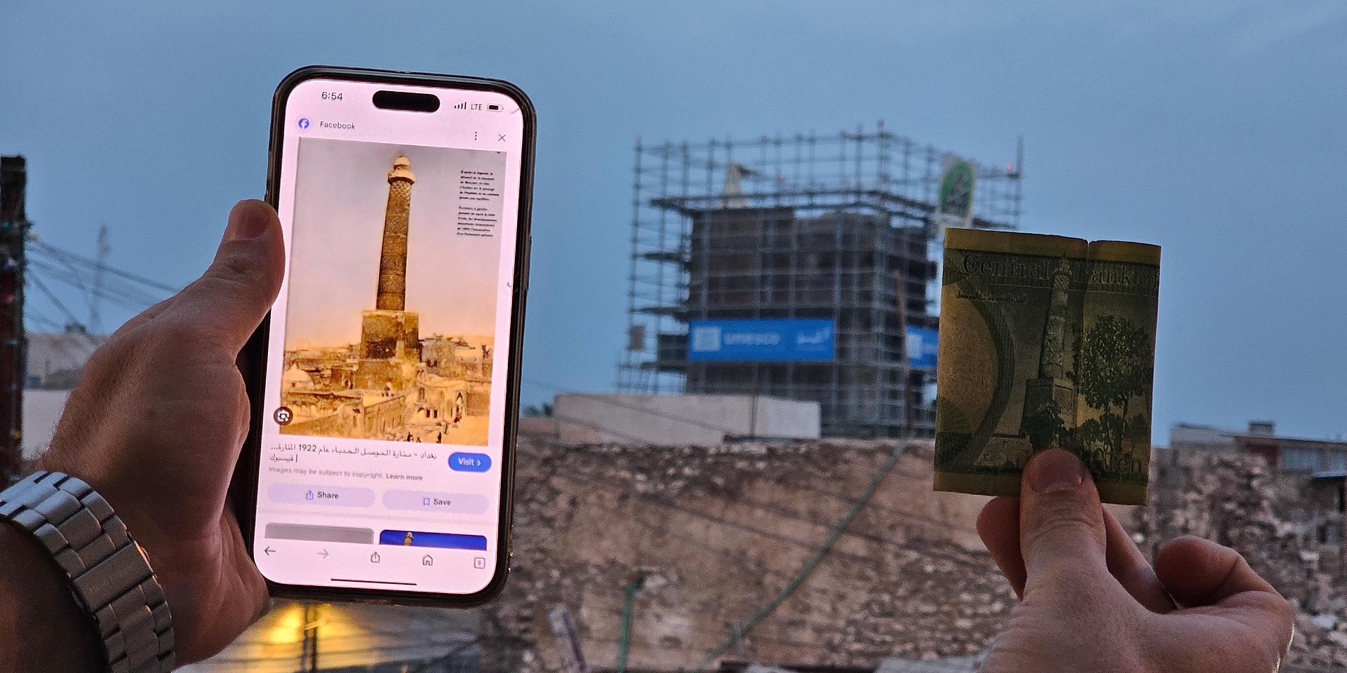 Restauration eines Gebäudes in Irak. 