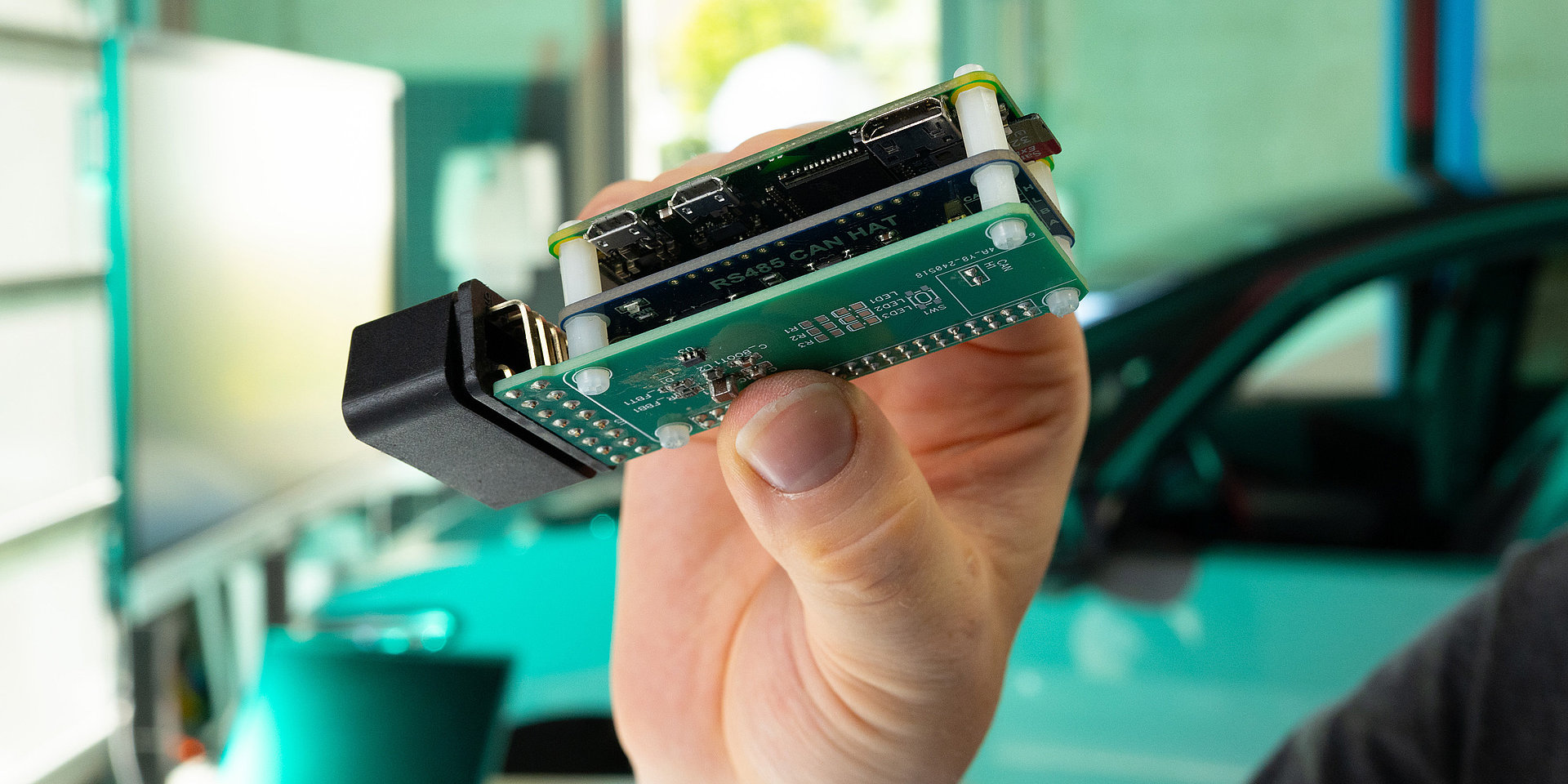 Nahaufnahme des Raspberry Pi.
