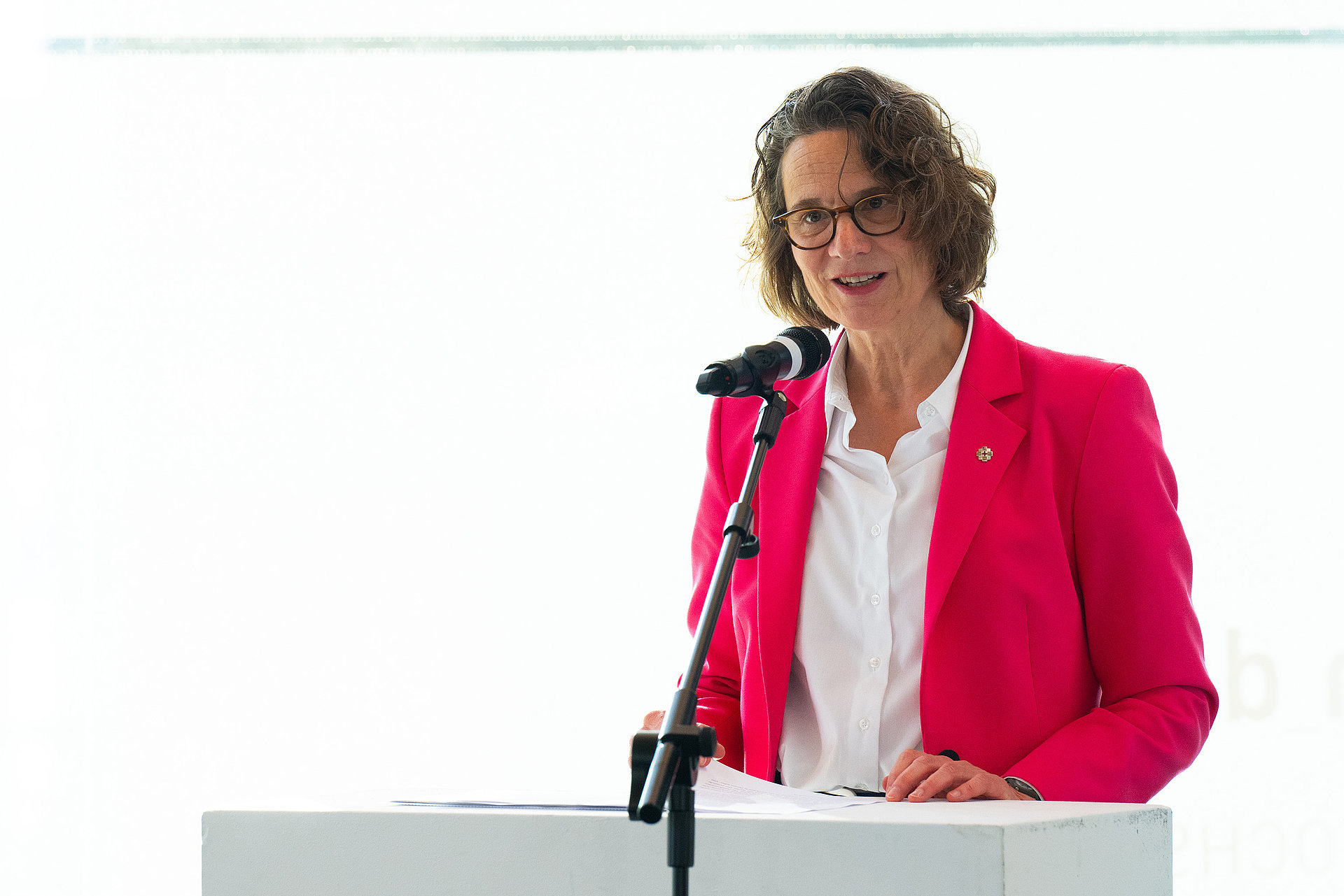 Christiane Tietz, president of the EKHN, during her short talk.