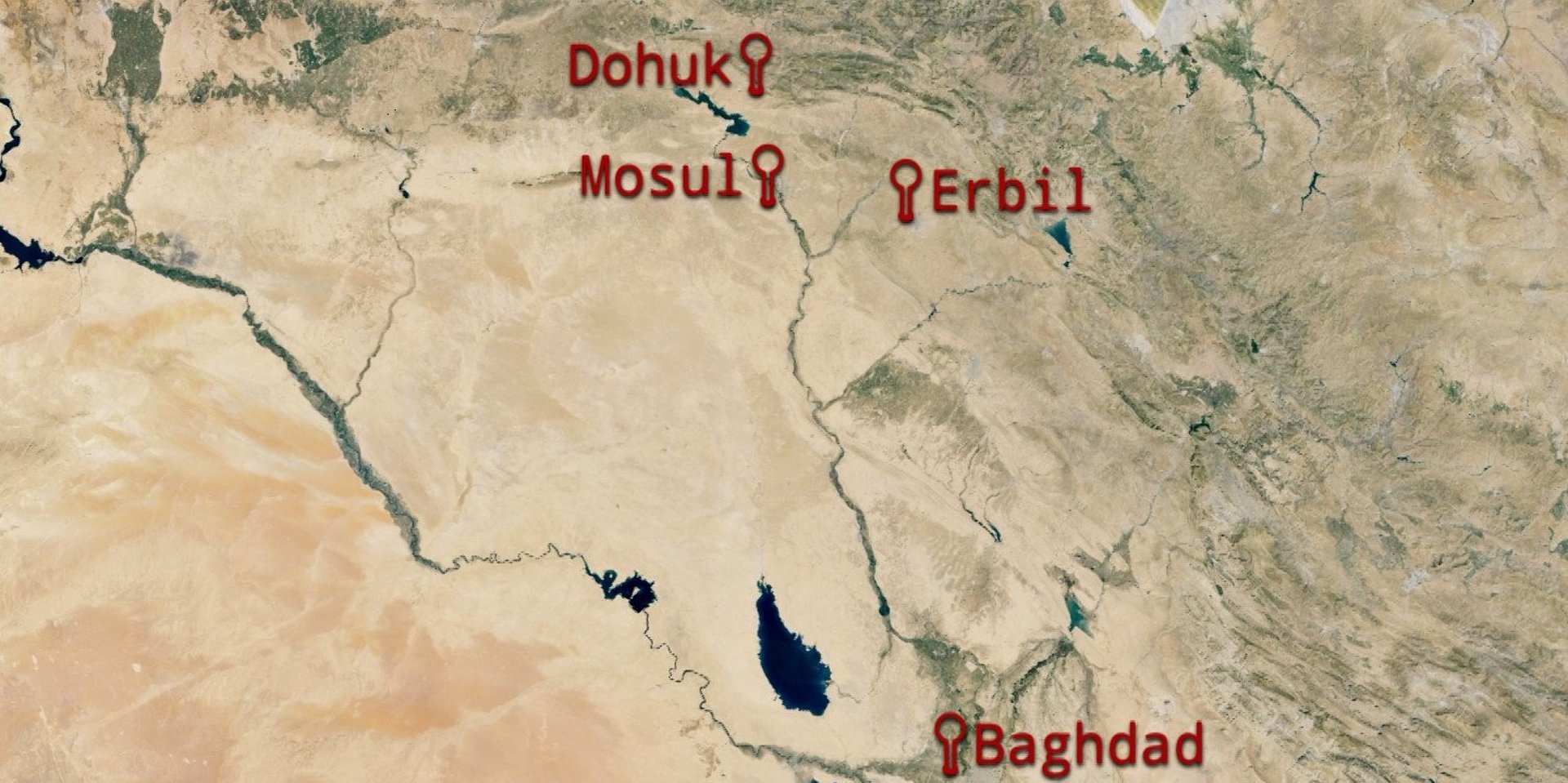 Landkarte irak.