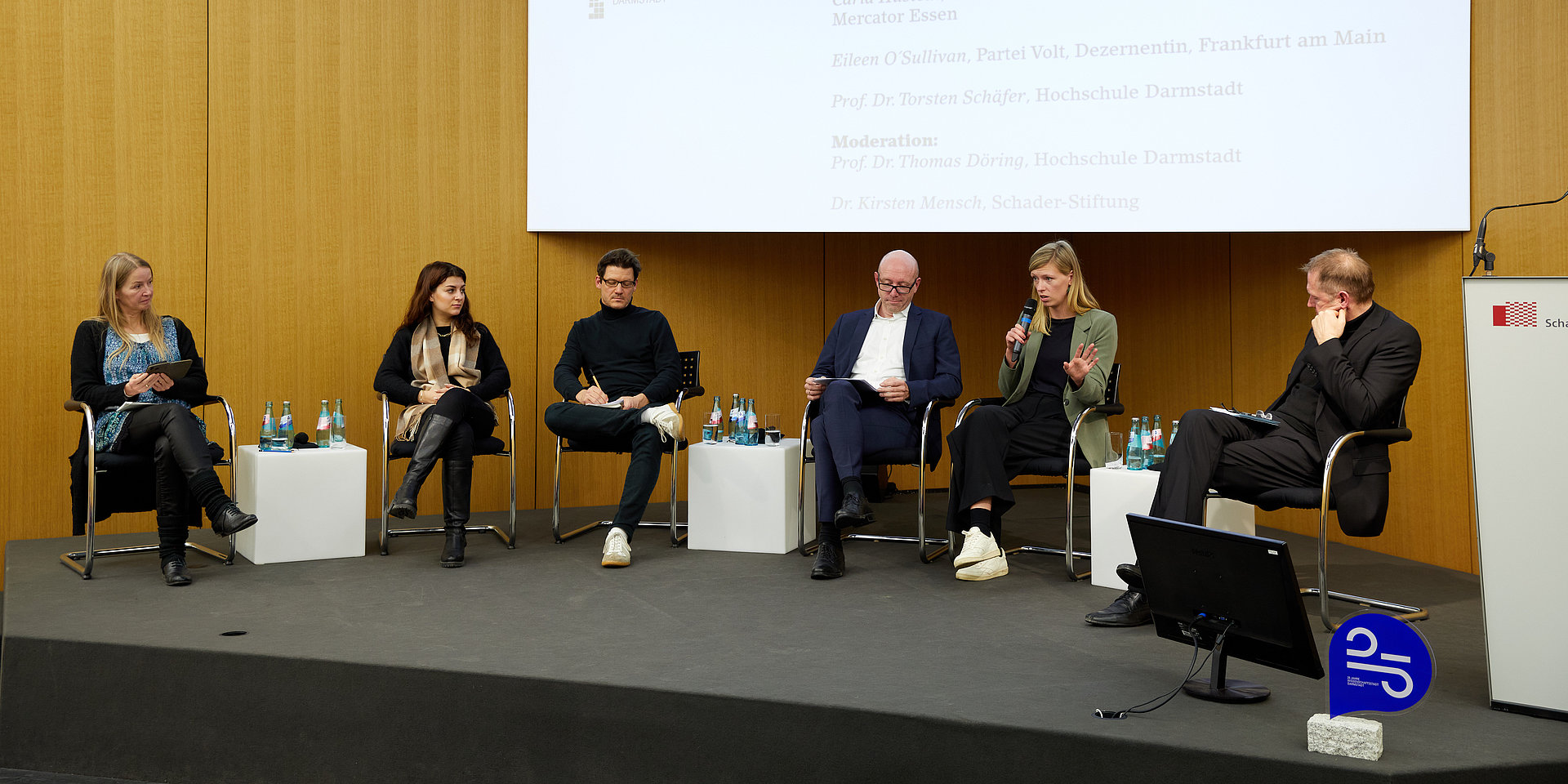 Podiumsdiskussion bei der Schaderstiftung zum Thema „Nachhaltige Digitalisierung – digitalisierte Nachhaltigkeit“.