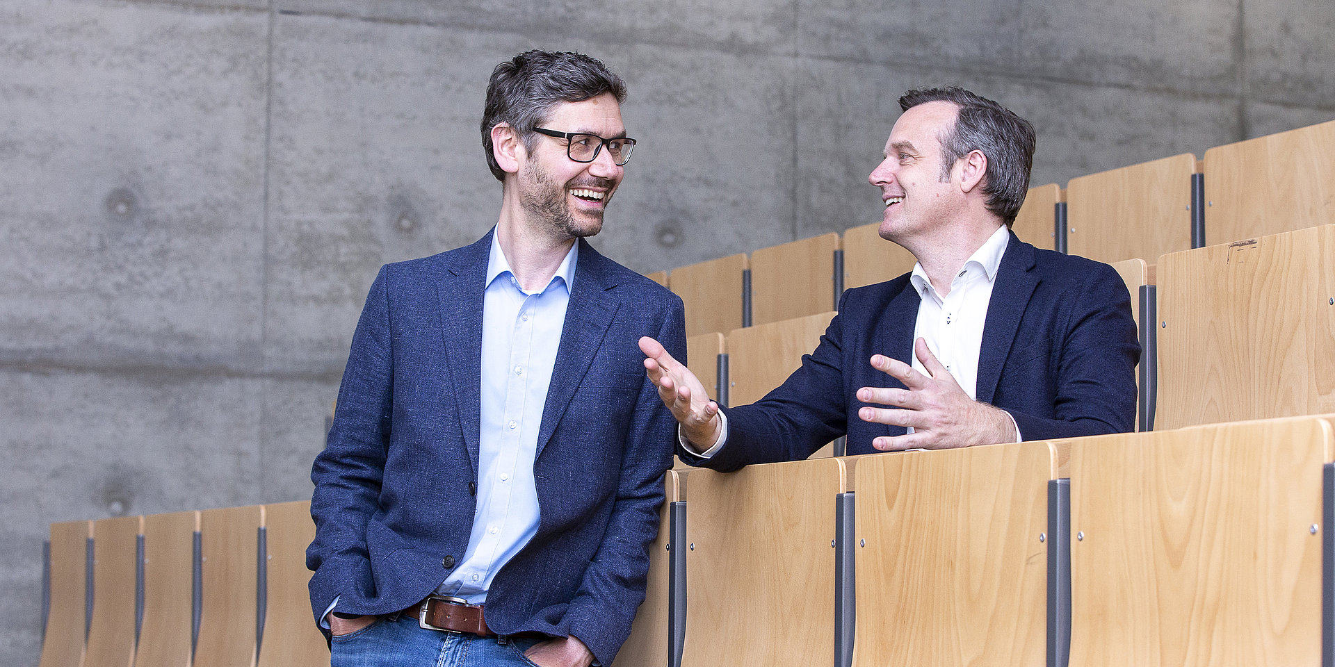 Mathematik-Professoren Christoph Becker und Jan-Philipp Hoffmann von der Hochschule Darmstadt.